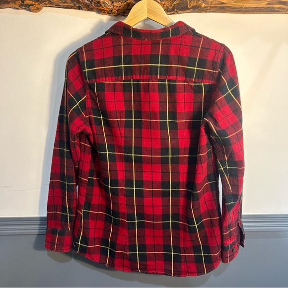 L.L. Bean Red Flannel Button Down Shirt Size S - Picture 11 of 12